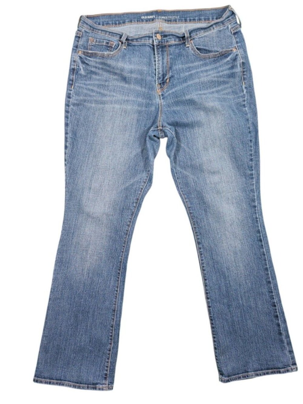 Old Navy Curvy Profile Womens Size 14 Short Mid Rise Bootcut Jeans Medium Wash
